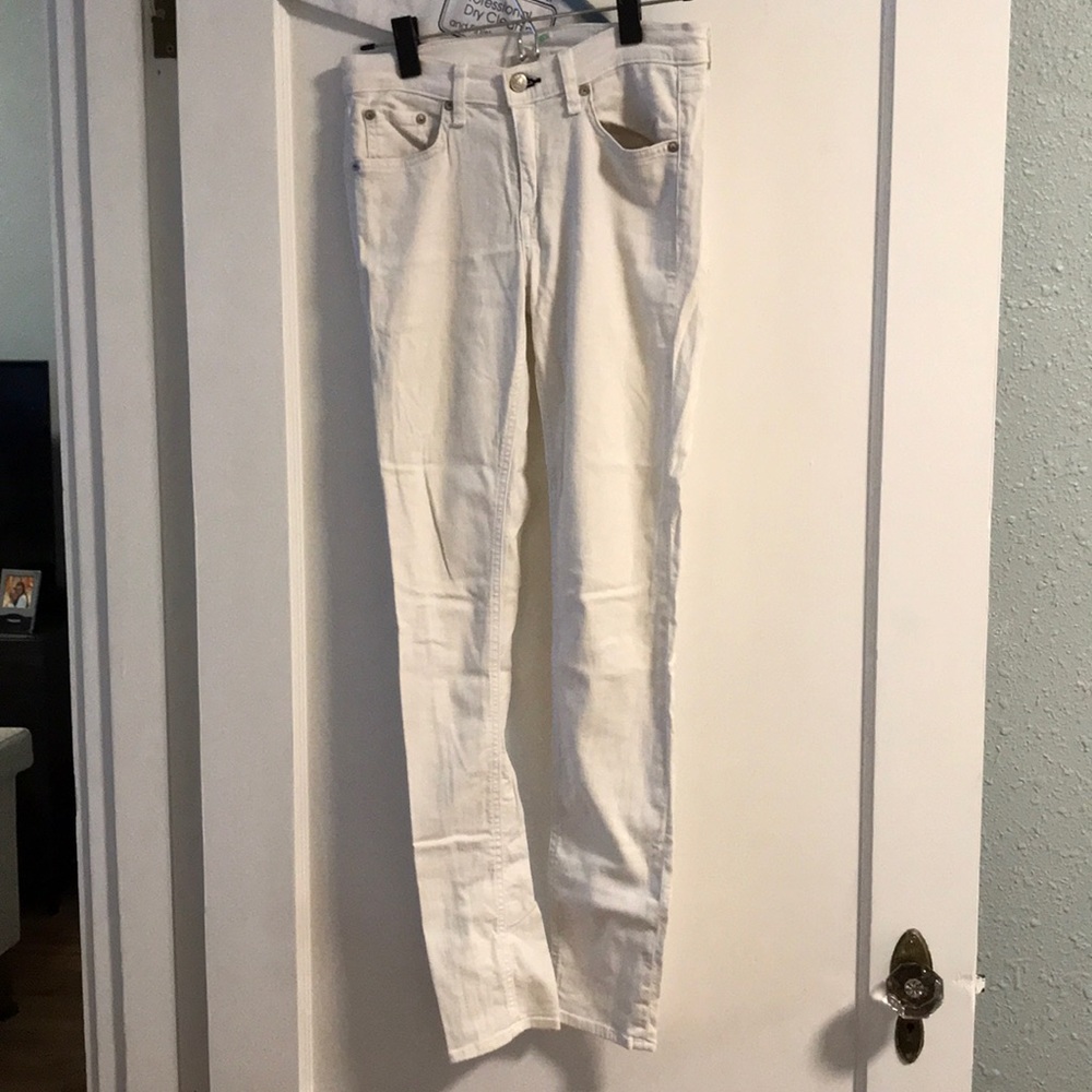 Rag and bone stretch white skinny jeans size 27